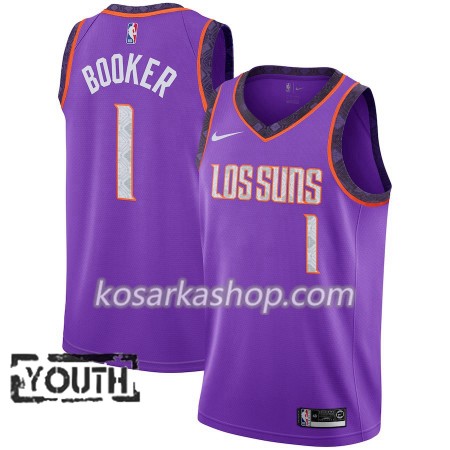 Dres Phoenix Suns Devin Booker 1 Nike 2018-19 City Edition Ljubičasta Swingman - Dječji